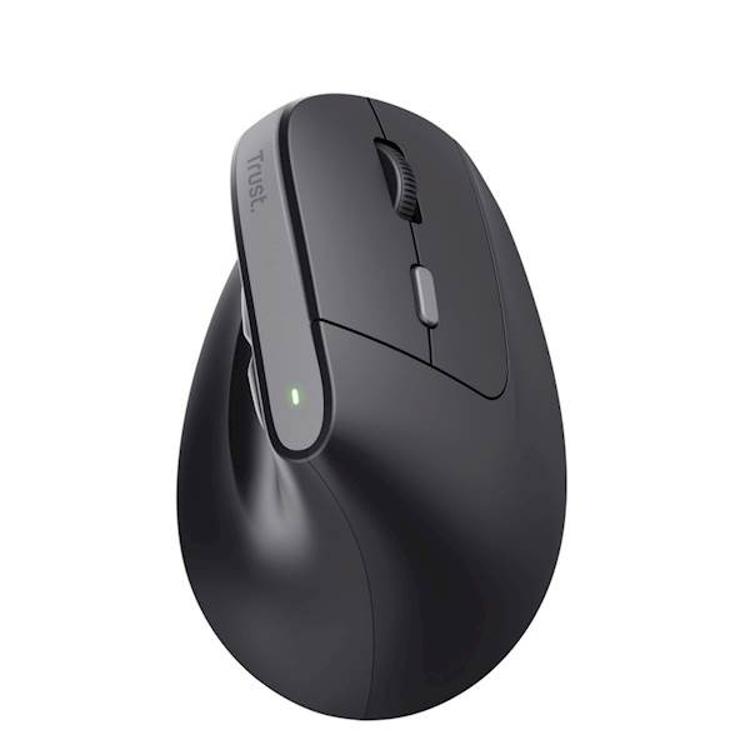Ergonomična brezžična miška Trust Bayo II, črna