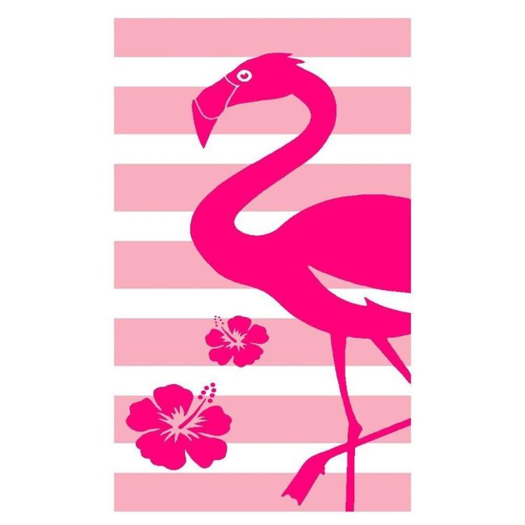 Brisača za na plažo big flamingo 90 x 170 cm, roza_1