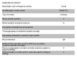 Kuhalna plošča CANDY CI642CTT/1, indukcija