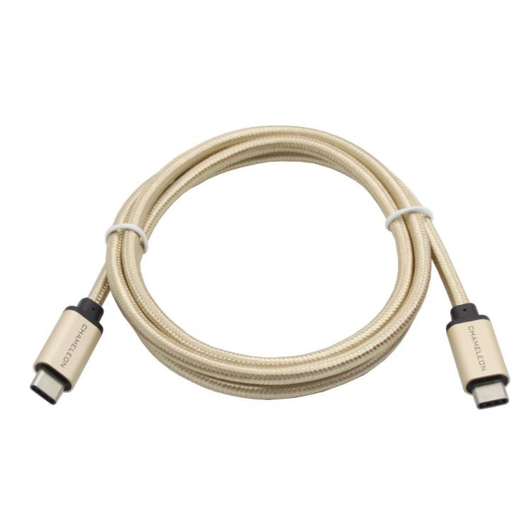 Podatkovno-polnilni kabel Type C 3.1-Type C 3.1, zlat, najlon