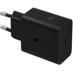 Originalni Samsung 60 W USB‑C stenski polnilnik s podporo Super Fast Charging, kompaktno zasnovo in nizko porabo energije v stanju pripravljenosti.