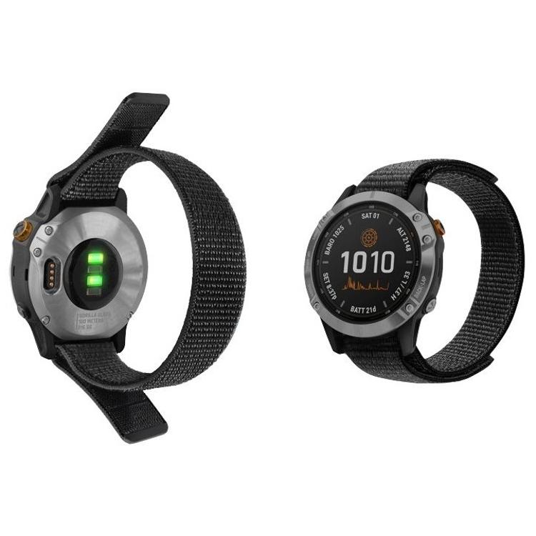 Najlonski pašček Sport za uro Chameleon 26 mm, črna