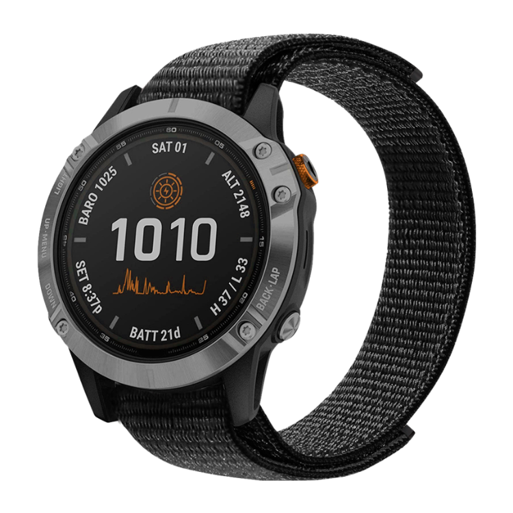 Najlonski pašček Sport za uro Chameleon 26 mm, črna