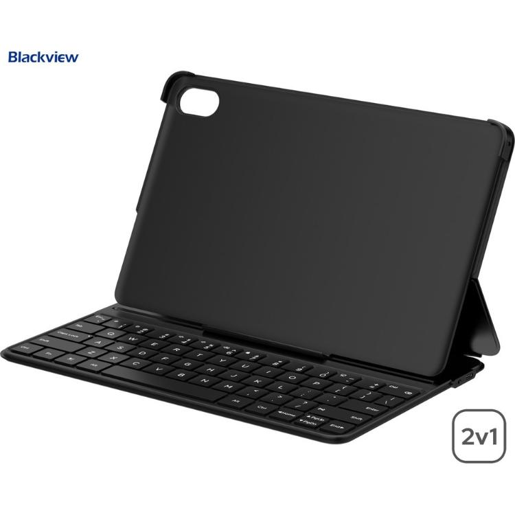 Tipkovnica/ovitek BlackView TAB 18 2v1, Bluetooth 5.0, 64 tipk, polnilna baterija, USB Type-C polnjenje, funkcija stojala, ultra lahka teža, črna