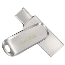 USB ključ SanDisk 32GB, USB-C, USB-A, Ultra Dual LUXE, 3.1, srebrn, kovinski