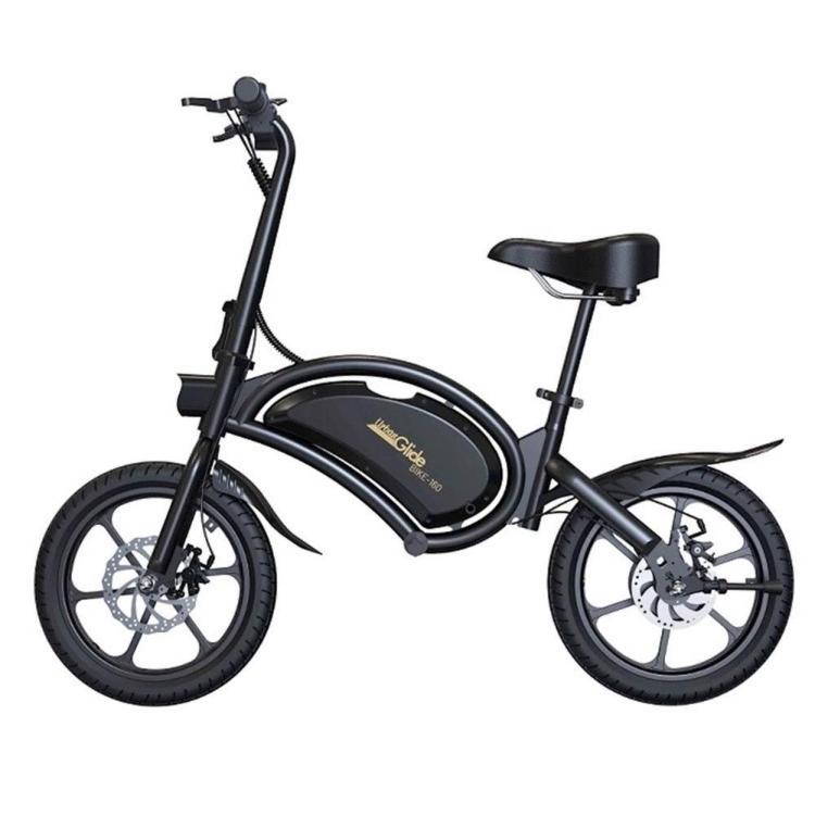 UrbanGlide eBike 160, stranski profil, majhno mestno e‑kolo, nizko težišče in robustne pnevmatike.