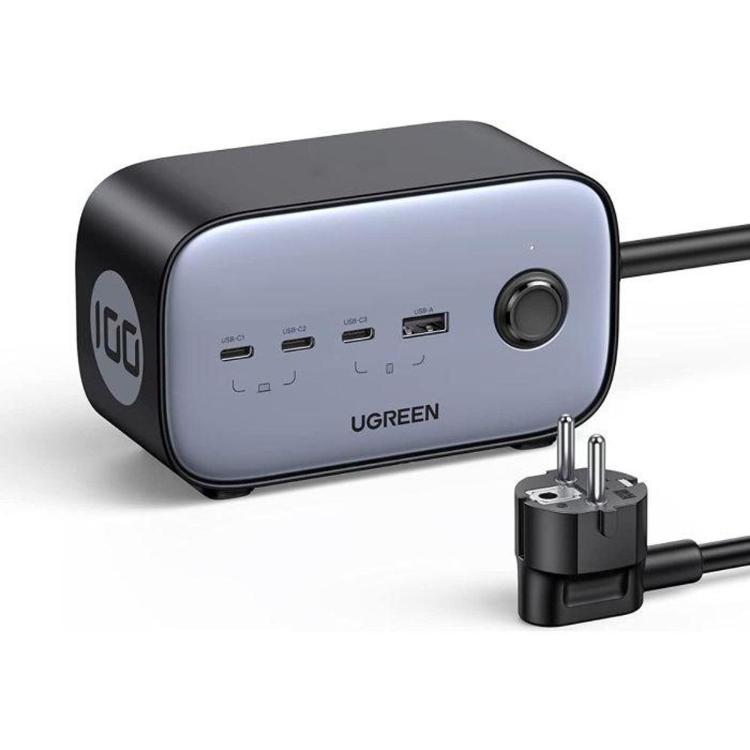 Polnilna postaja UGREEN DigiNest Pro združuje več USB priključkov in električne vtičnice v eni napravi.