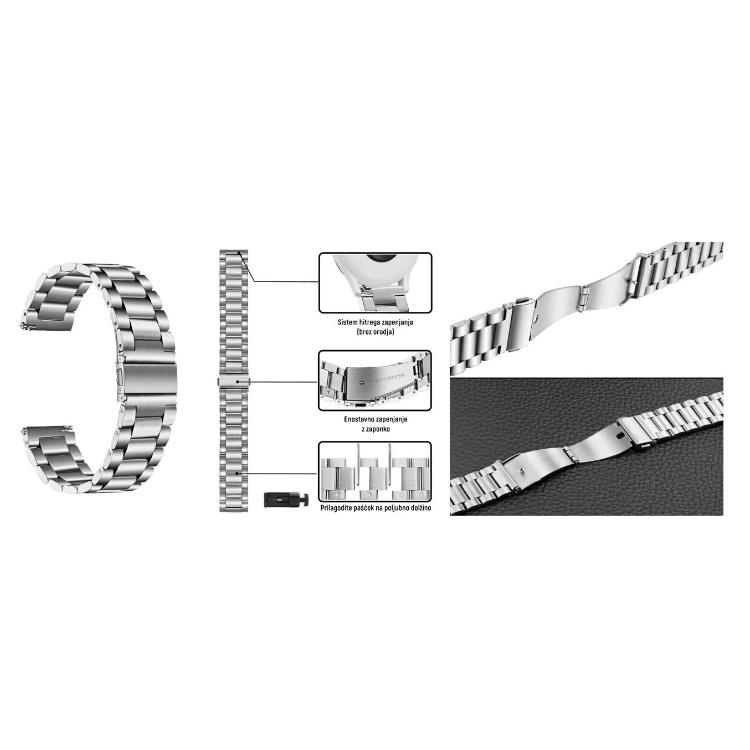 Kovinski pašček 22 mm, Silver_1