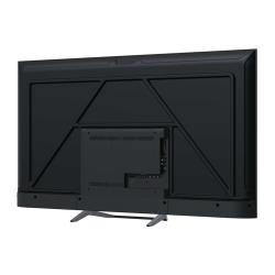 Haier H55S80FUX, zadnja stran televizorja, VESA pritrditev, stranski priključki, črno ohišje.