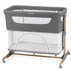 Pametna otroška postelja, stajica, nastavljiva višina + kot MoMi SMART BED 4v1, siva