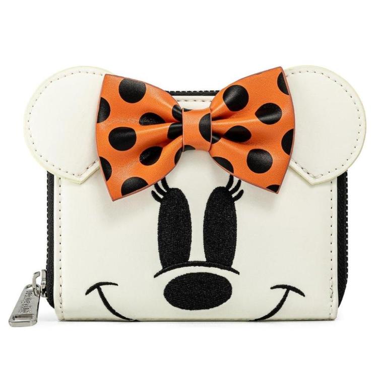 Denarnica Loungefly Disney Ghost Minnie, sveti v temi