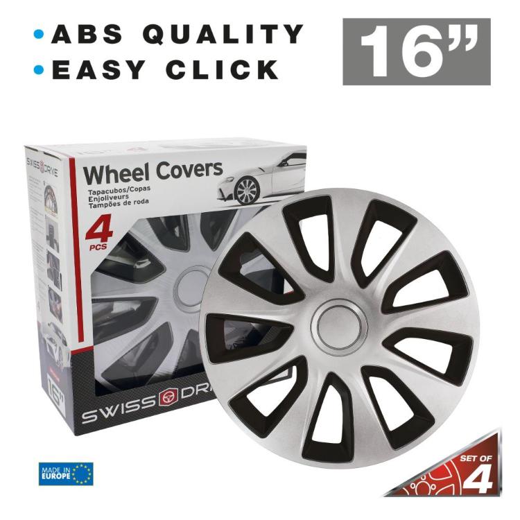Promocija: škatla in pokrov, napisa “ABS QUALITY” in “EASY CLICK”, poudarjena dimenzija 16"