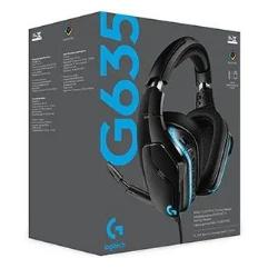 Slušalke z mikrofonom Logitech G635 7.1 LightSync, RGB, gaming, črna