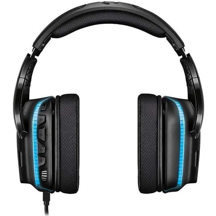 Slušalke z mikrofonom Logitech G635 7.1 LightSync, RGB, gaming, črna