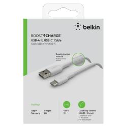 Podatkovno-polnilni kabel USB-C - USB-A, Belkin Boost charge, 3 m, bel_2
