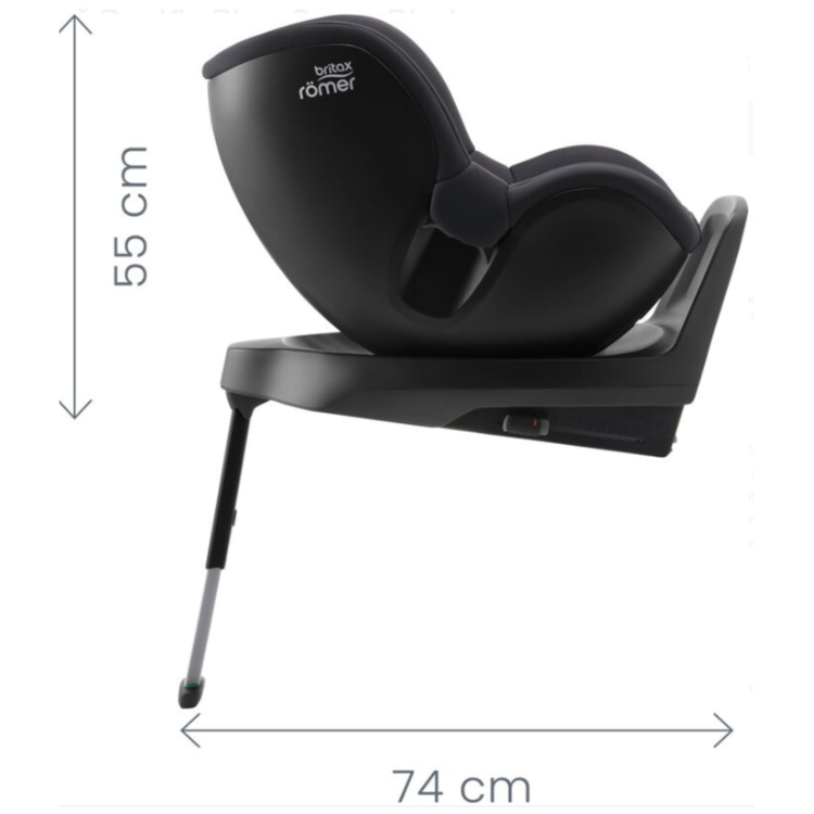 Avtosedež Britax Römer i-size 40-105 cm Dualfix Plus, space black