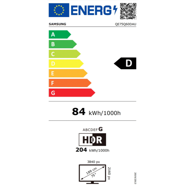 Televizija Samsung 75Q60D, QLED 4K, Smart TV, diagonala 189 cm
