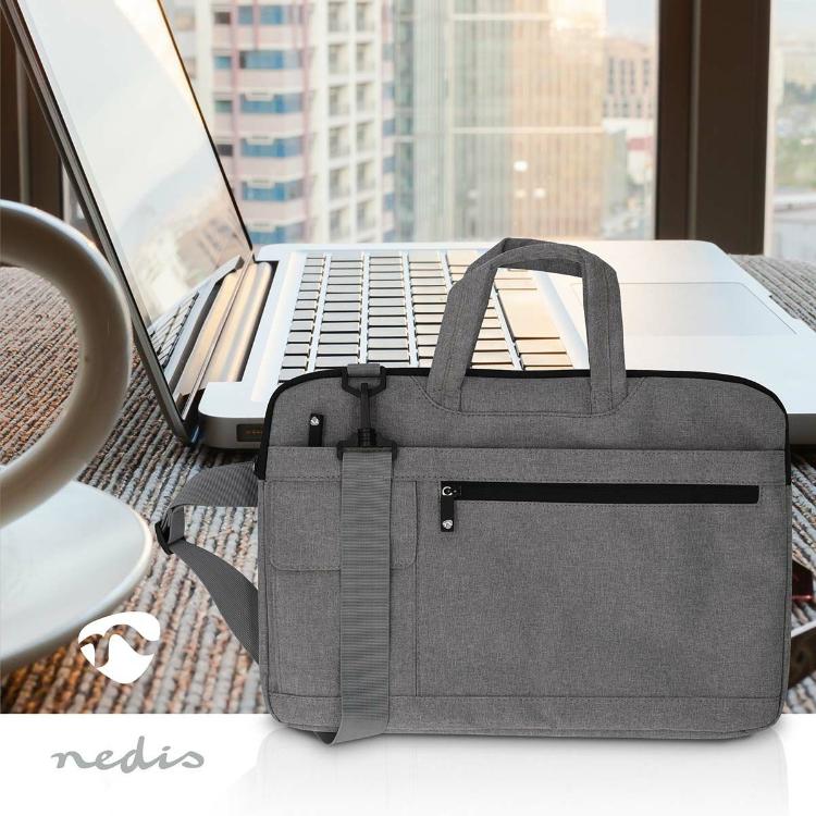 Torba za prenosnik Nedis NBBG15150GY 15-16 inch, siva