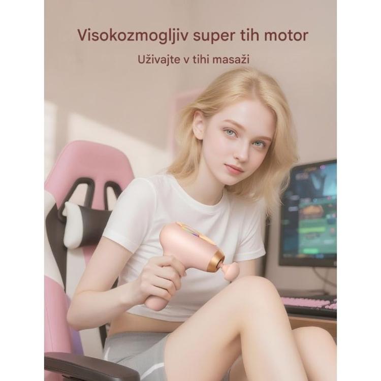 Masažna mini pištola TAOTRONICS, roza
