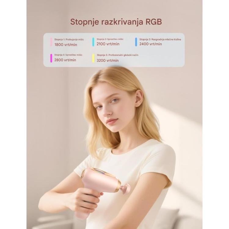 Masažna mini pištola TAOTRONICS, roza