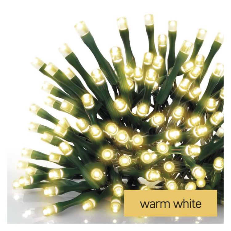 Božična veriga LED 240, 24 m, zunanja in notranja, topla bela, časovnik
