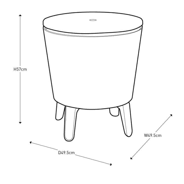 Miza ali bar Keter Cool Bar, 30 l, siva/bela