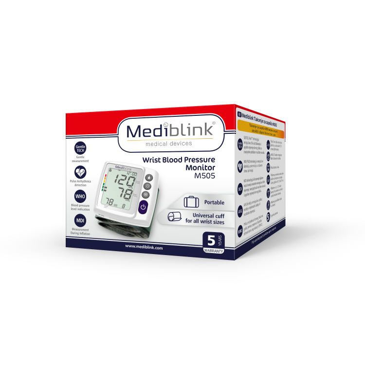 Zapestni merilnik krvnega tlaka Mediblink M505