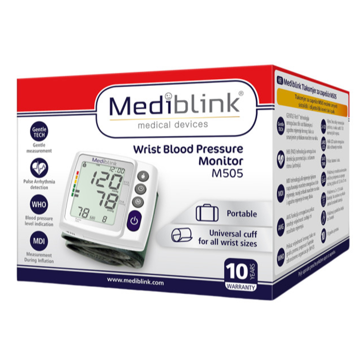 Zapestni merilnik krvnega tlaka Mediblink M505