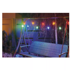 Svetlobna veriga 50 LED 10x party lučke, 5 m, zunanja in notranja, večbarvne_5