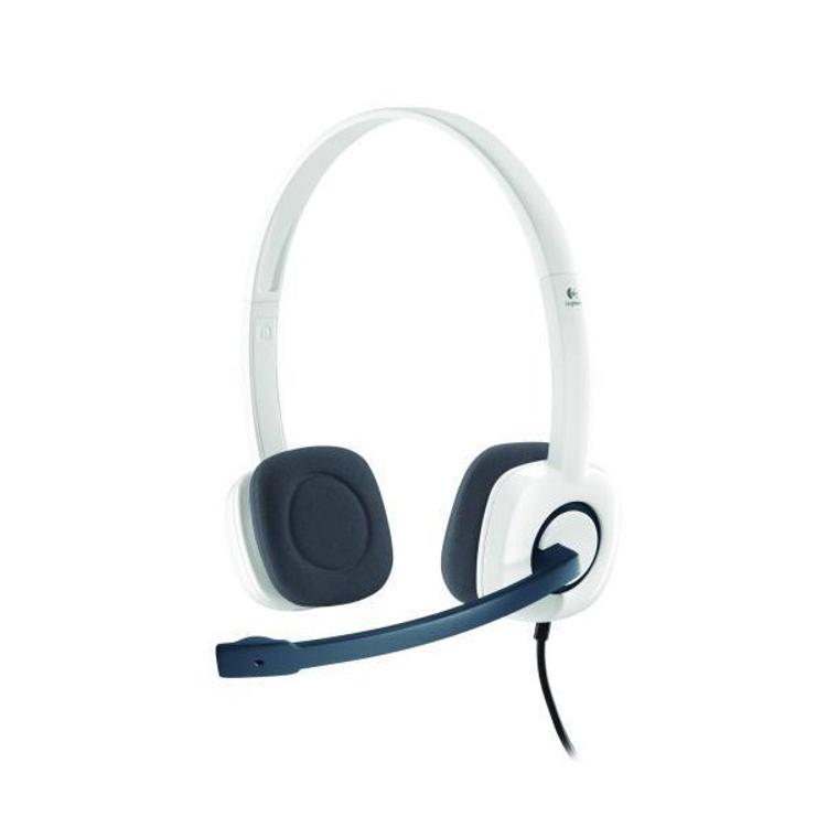 Logitech H150 stereo slušalke z mikrofonom bele