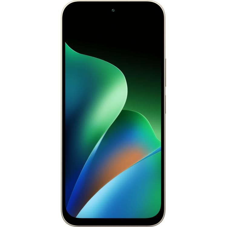 Sprednja stran pametnega telefona Redmi z velikim zaslonom in sprednjo kamero v izrezu na sredini zgornjega roba.