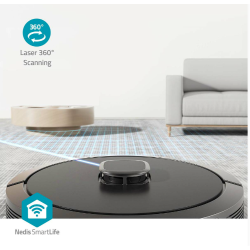Robotski sesalnik Nedis WIFIVCL002CBK WIFI 3v1