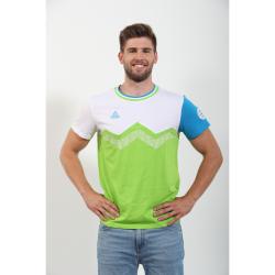 Moška navijaška majica PEAK S1600, zeleno-bela, velikost XL