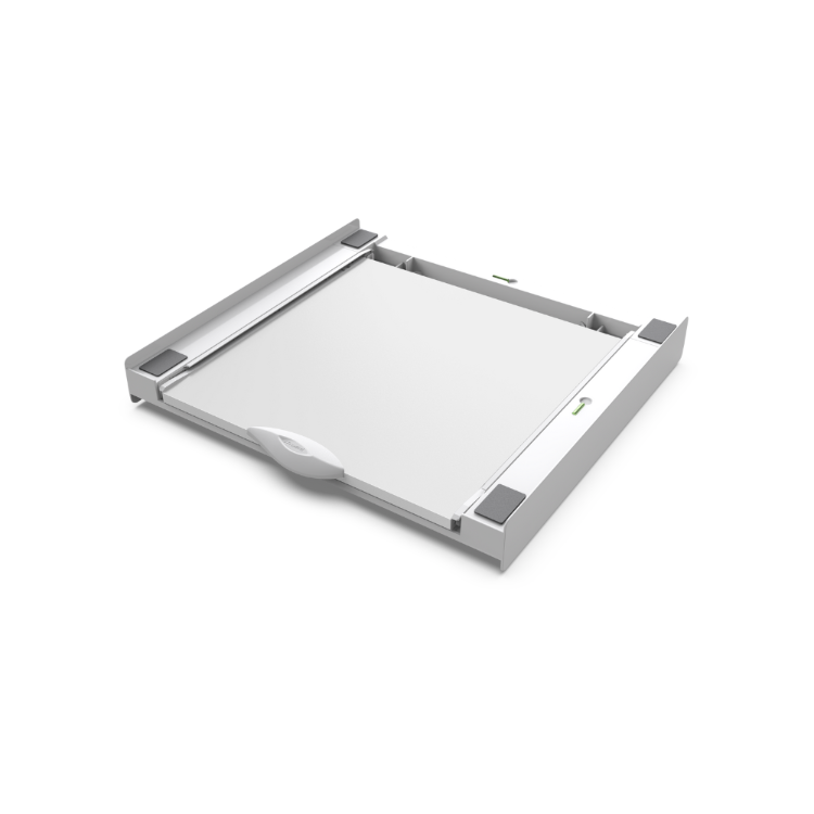 Vezni člen z izvlečeno gladko polico in ročajem, bel