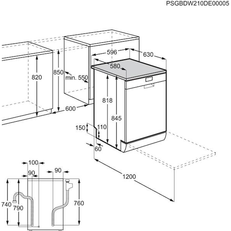 Pomivalni stroj Electrolux ESA47200SX, inverter, inox