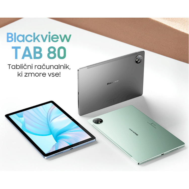 Tablični računalnik BlackView TAB 80, 11", 4G-LTE, 8GB+256GB, IPS FullHD+, siva