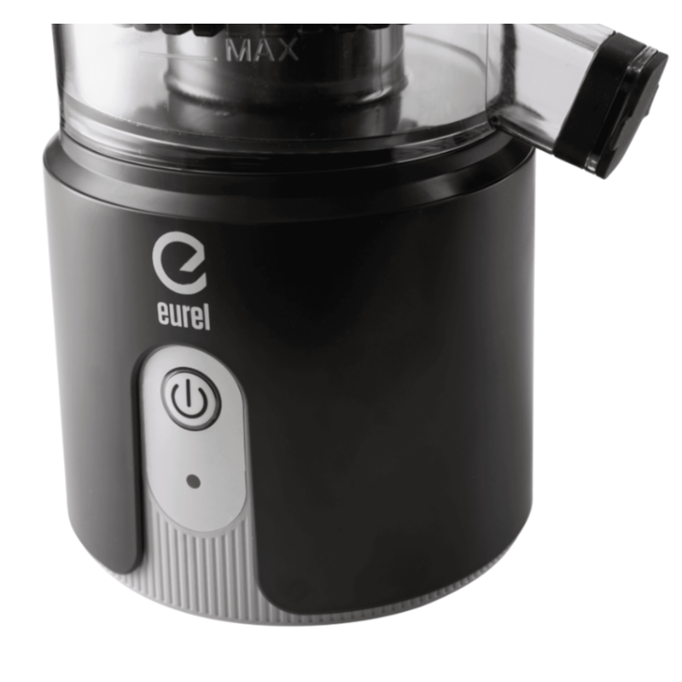 Spodnji del ožemalnika s prikazom gumba za vklop in izlivnega nastavka.