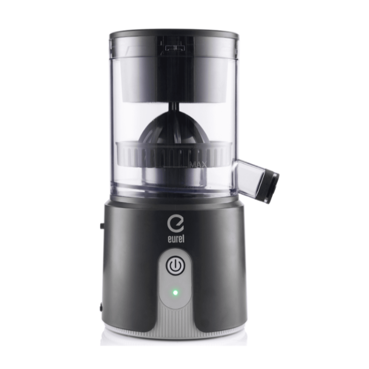 Sprednji pogled na ožemalnik s prozornim zgornjim delom in prikazanim stožcem.