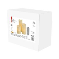 LED dekoracija 3x voščena svečka, 3x AAA, notranja, vintage