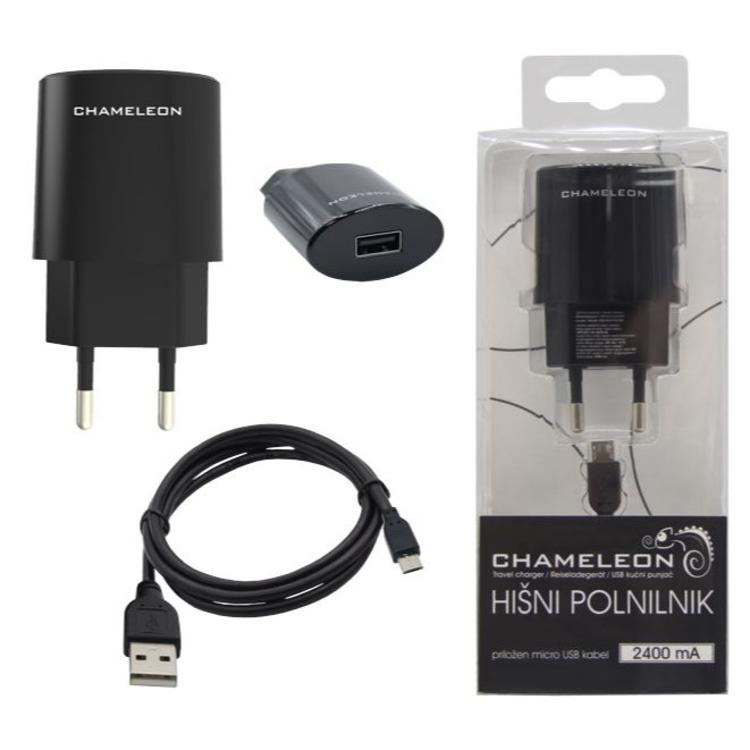 Hišni polnilnik Chameleon (2,4A) z MicroUSB kablom (MSH-TR-071E24SS)_1