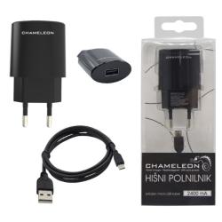 Hišni polnilnik Chameleon (2,4A) z MicroUSB kablom (MSH-TR-071E24SS)_1