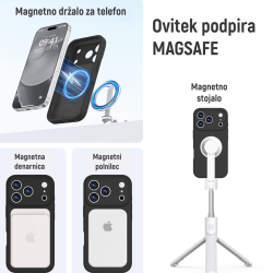 Ovitek N‑Soft Magnetic za Apple iPhone 17 Pro Max s podporo MagSafe, združljiv z magnetnimi polnilniki, držali in drugimi MagSafe dodatki.