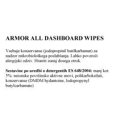 Robčki za čiščenje in zaščito armaturne plošče Armor All Dashboard Wipes_2