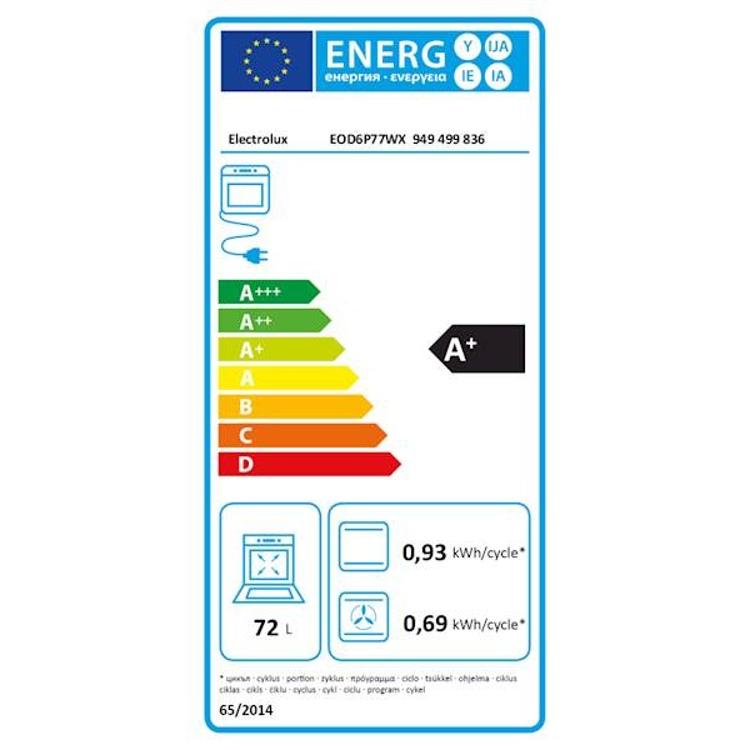 Vgradna pečica Electrolux EOD6P77WX, piroliza