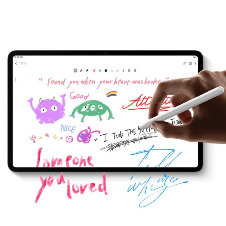 Pisalo za tablico BlackView Magnetic S Pen Gen2, stylus pisalo za TAB 18, magnetno pritrjevanje, 4096 stopenj občutljivosti, polnilna baterija, USB Type-C polnjenje, ultra lahka teža, bela