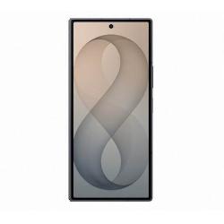 Samsung Galaxy Z Fold8 Ultra 1TB Graphite – sprednji pogled na telefon z zunanjim zaslonom, ozkimi robovi in sredinsko kamero.