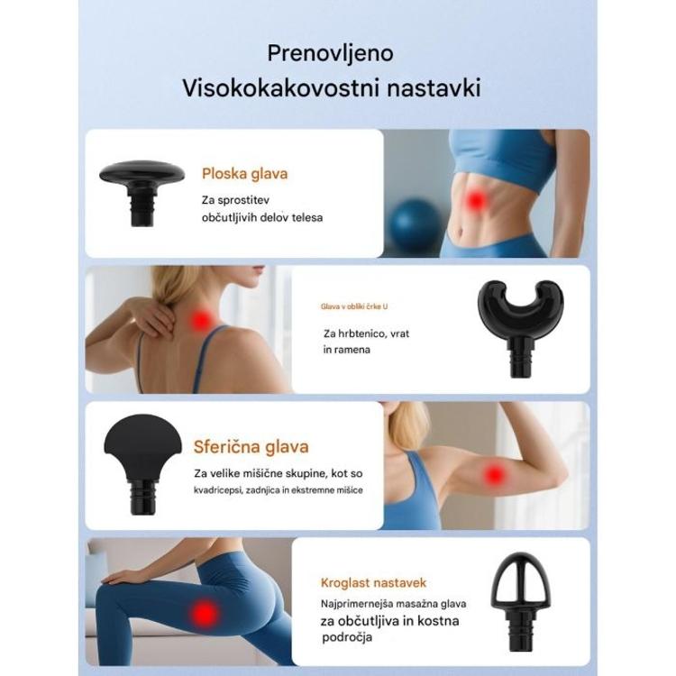 Masažna mini pištola TAOTRONICS, črna