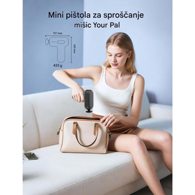 Masažna mini pištola TAOTRONICS, črna