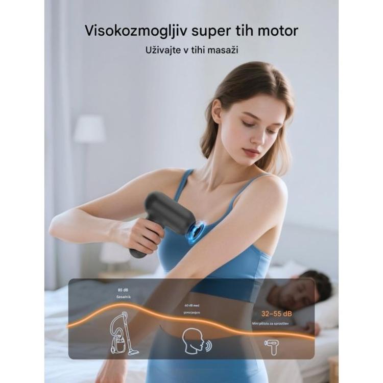 Masažna mini pištola TAOTRONICS, črna