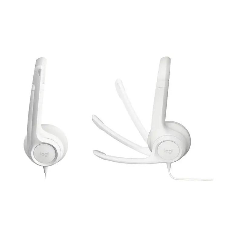 Slušalke z mikrofonom Logitech H390 USB, bela